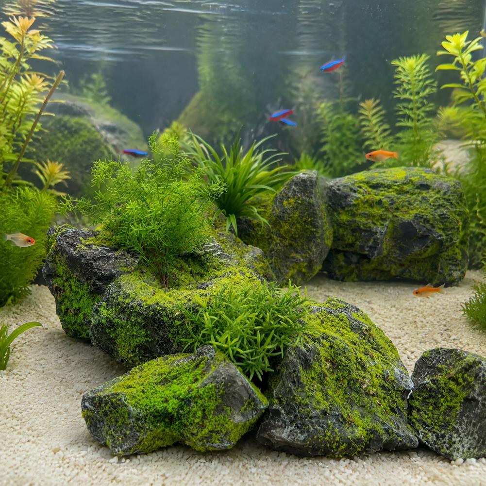 Bonsai Garden Backyard - Rocas de Musgo Artificial para Paisajismo,
