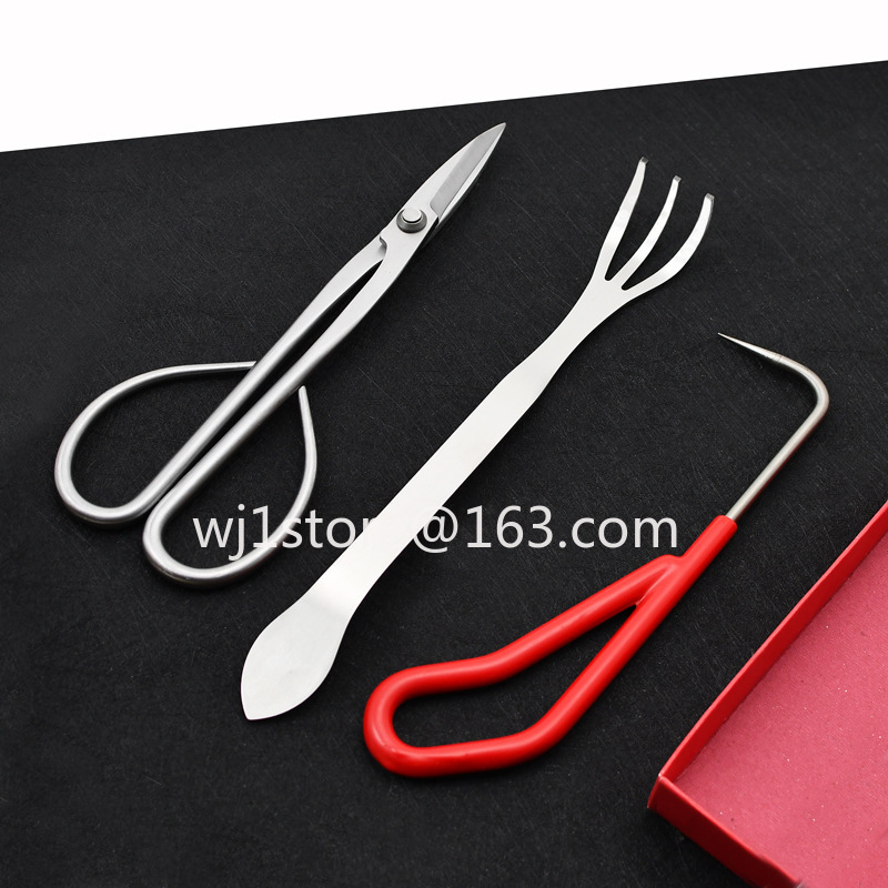 Root Hook Tool - Tijeras de acero inoxidable para bonsái,