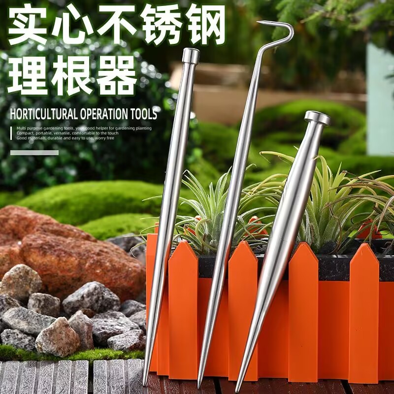 Root Hook Tool - Gancho para Raíces de Acero Inoxidable